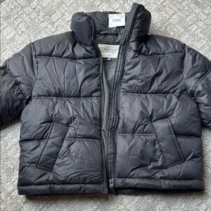 American Eagle Outfitters Kids Black Quilted Puffer Coat